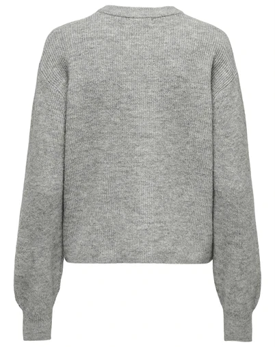 JDY - JDYLumi Life Button Cardigan - Medium Grey Melange